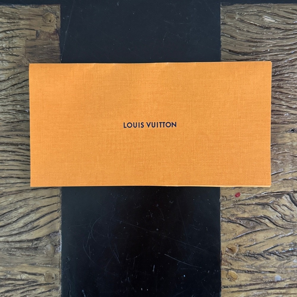 Louis Vuitton Saffron Orange Gift Envelope Luxury Stationery Logo 8.5x4.25